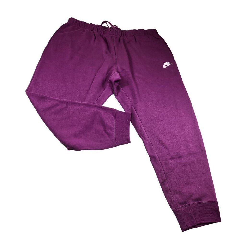 Nike Women's Joggers Size 0X Sportswear Club Fleece Mid-Rise Purple (19)